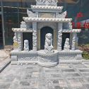 庆阳芝麻白中国黑石材套墓 花岗岩墓碑