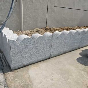 庆阳芝麻白花边石  围边石