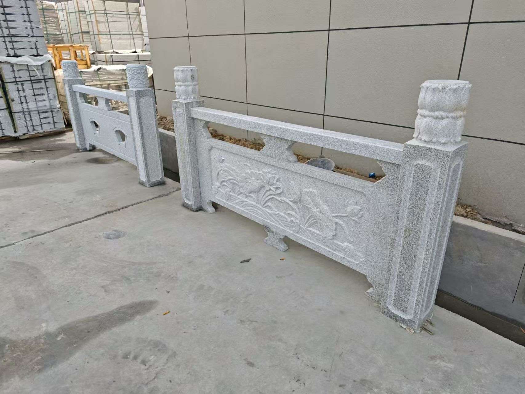 庆阳芝麻白河道栏杆 石材栏杆